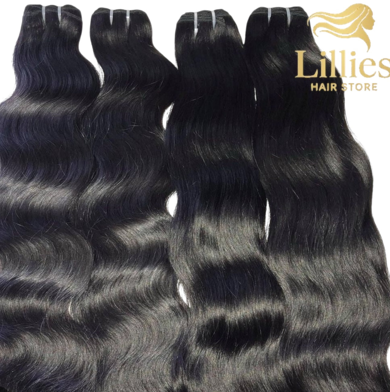 Body wave human hair bundles