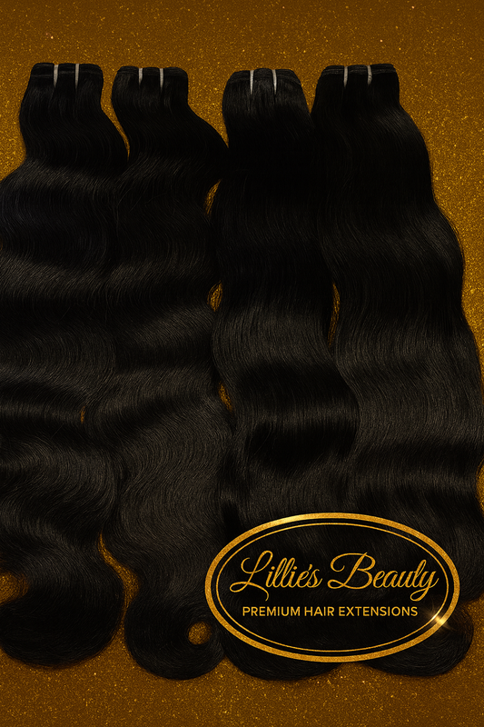 Body wave human hair bundles