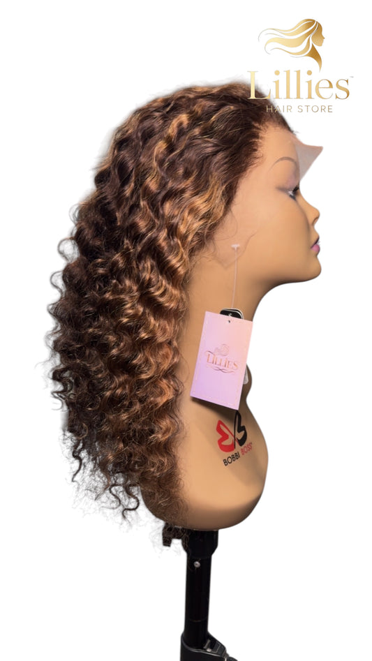 18" Water Wave Raw Human hair wig