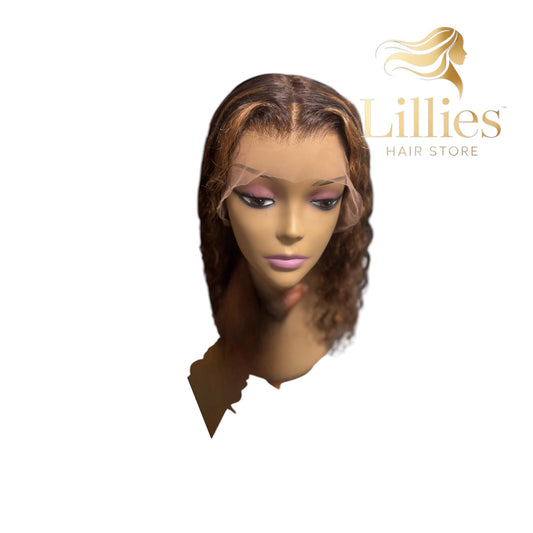 18" Water Wave Raw Human hair wig